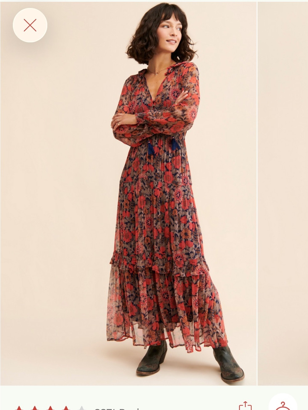 Anthropologie by Anthropologie Marais Printed Chiffon Maxi Dress – Size M